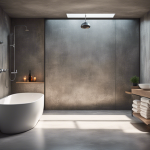 béton ciré sur carrelage douche